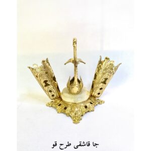 برنز جا قاشقی طرح قو ارتفاع ۲۱ عرض ۲۶ وزن ۱ کیلو ۴۰۰ گرم